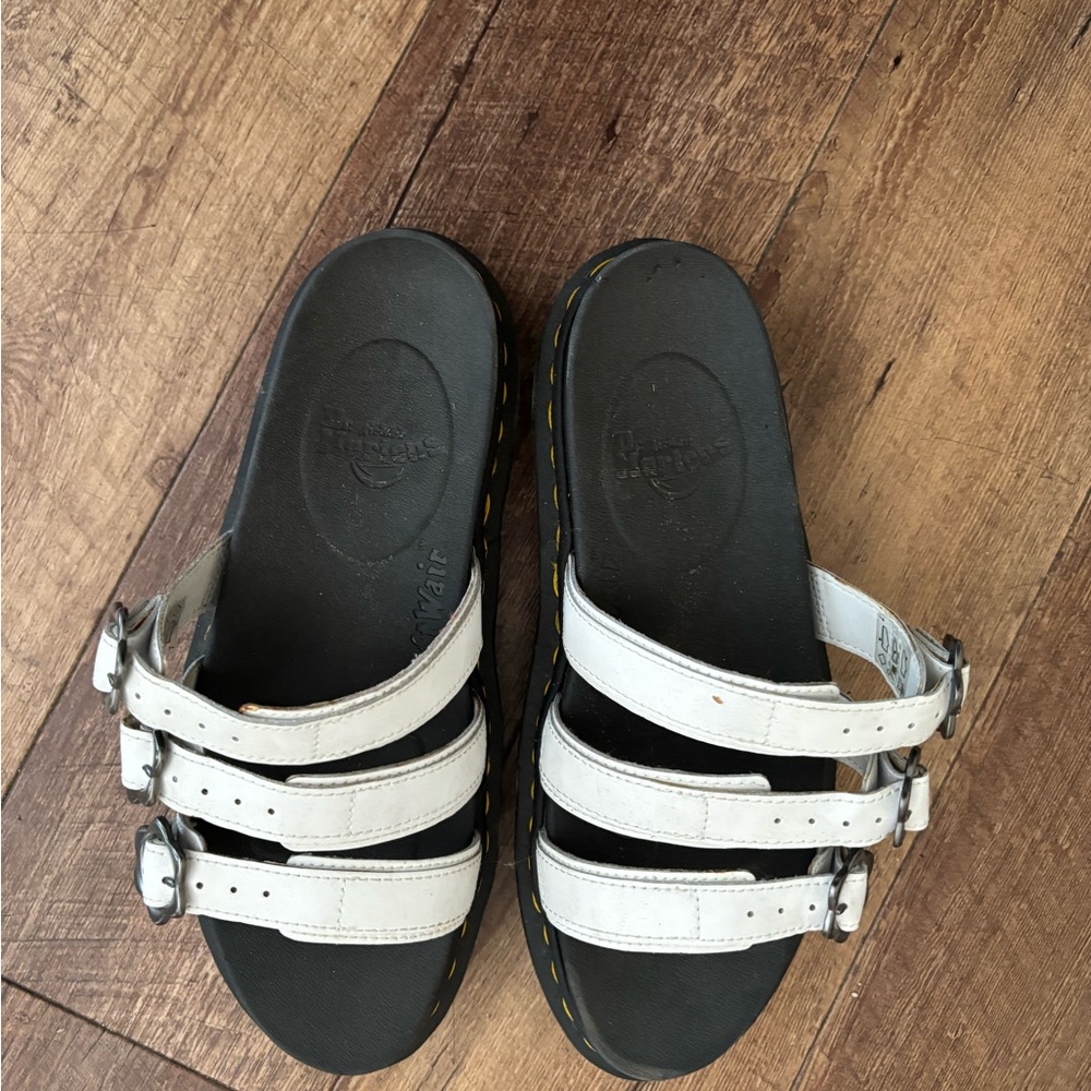 Dr. Martens White Leather Sandals